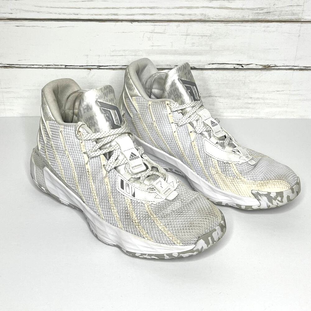 Adidas Dame 7 Cloud White High Top Basketball Sneakers Shoe Size 11
